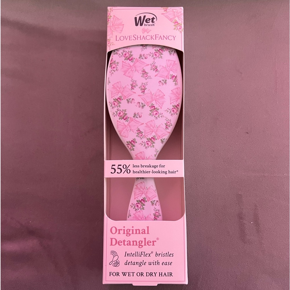 NWT LOVESHACKFANCY X WET BRUSH PINK FULL SIZE BRUSH 🎀